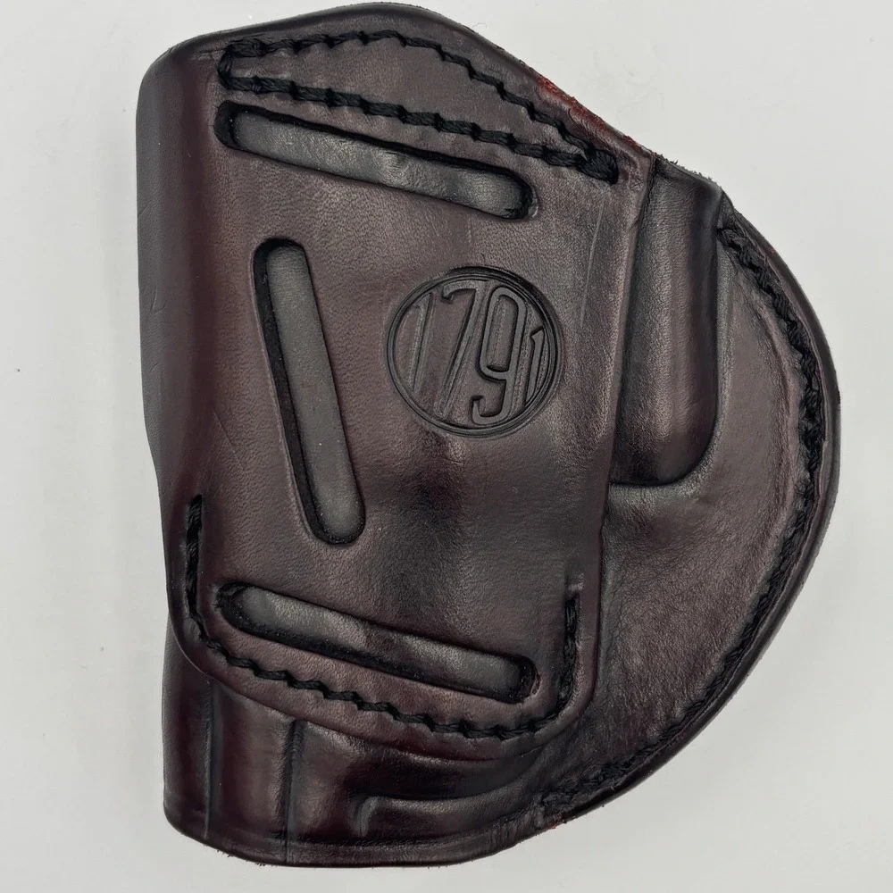 1791 Leather Holster 4-Way IWB OWB Right Hand Unknown Fit Size Dark Brown - Picture 1 of 12